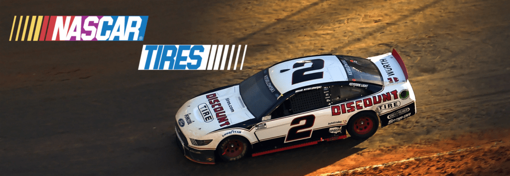 Discount Tire No. 2 Race Car with text that says "NASCAR tires"